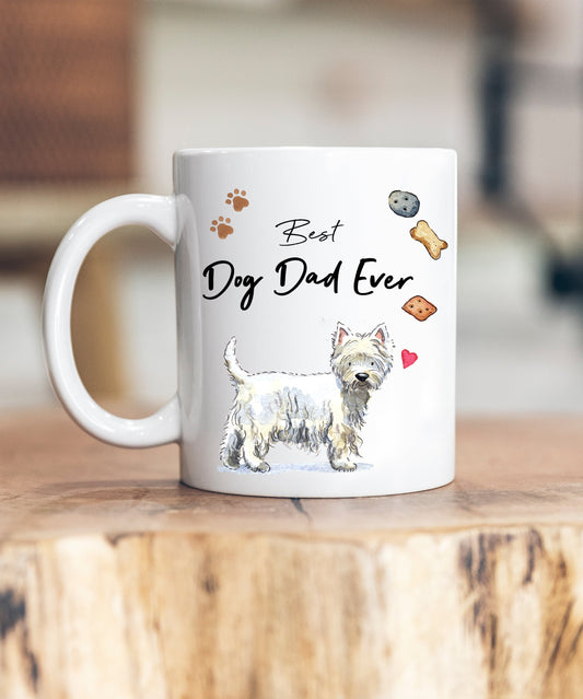 Best Dog Dad Westie Ceramic Mug