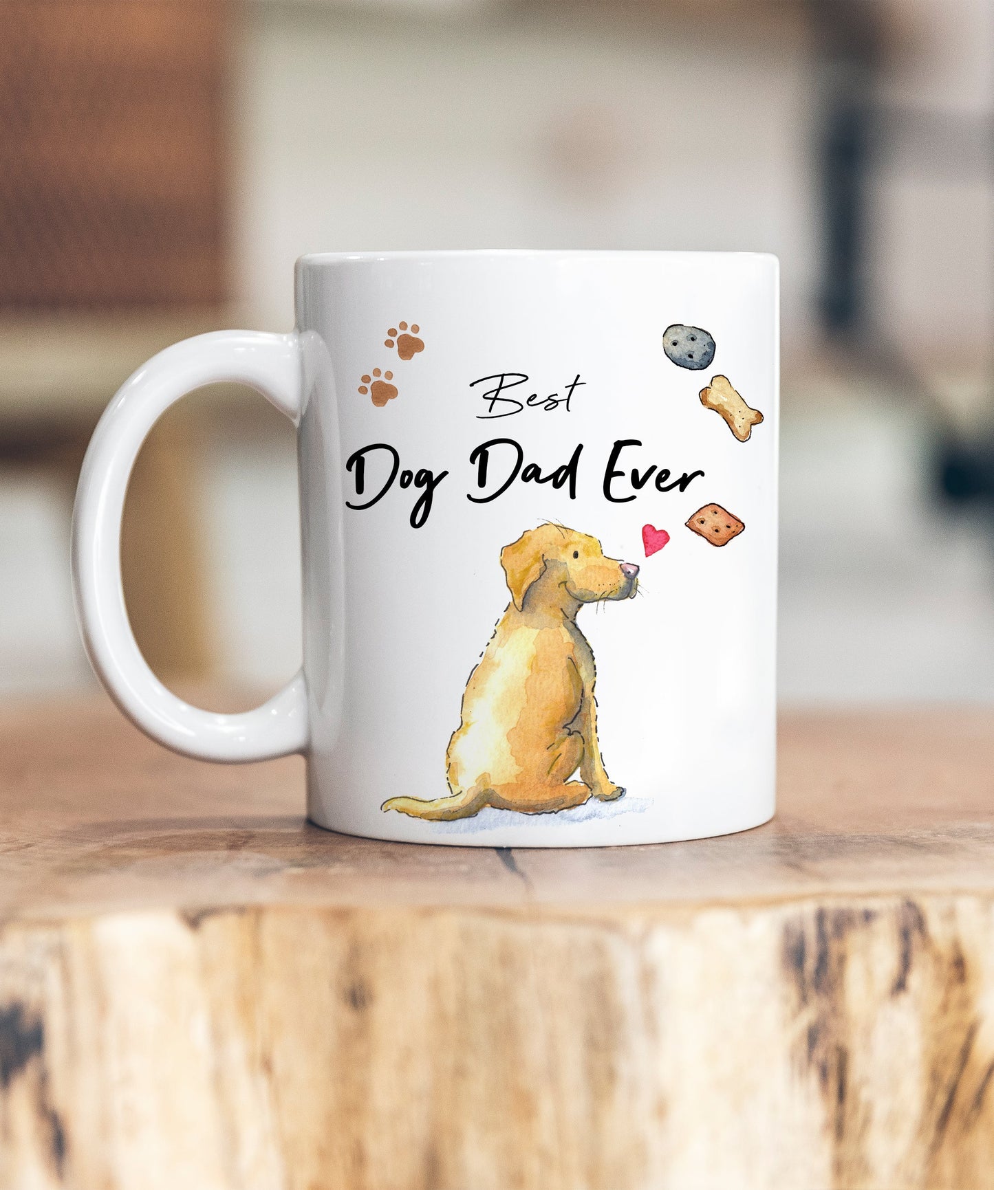 Best Dog Dad Yellow Labrador Ceramic Mug