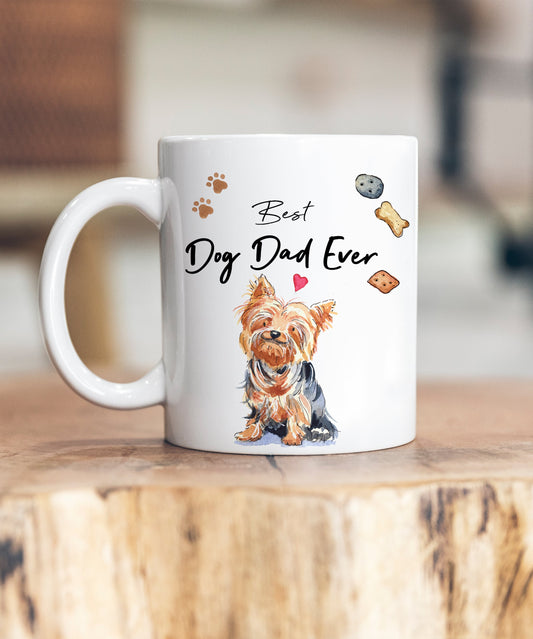 Best Dog Dad Yorkshire Terrier Ceramic Mug