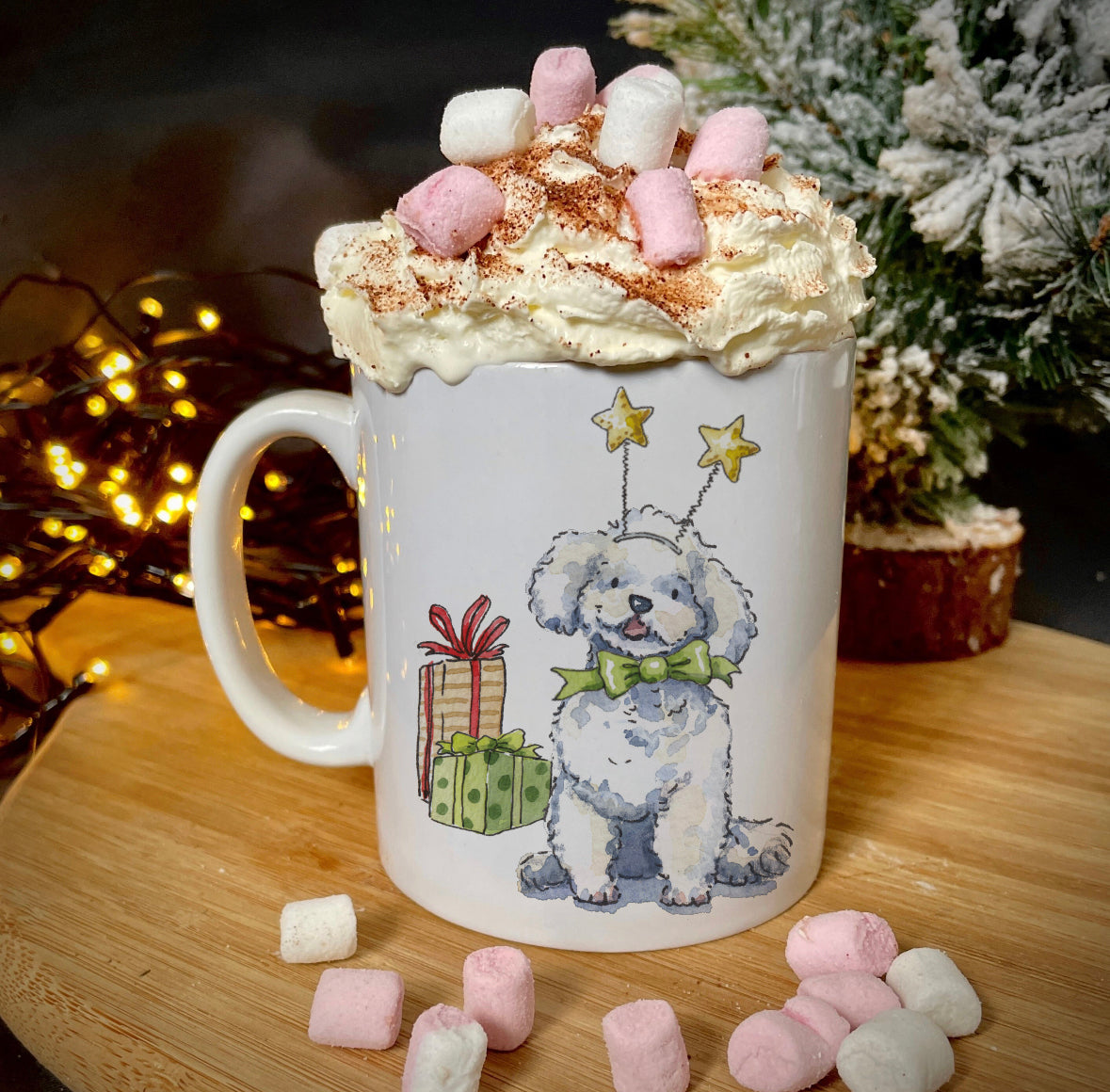 Bichon Frise Christmas Ceramic Mug