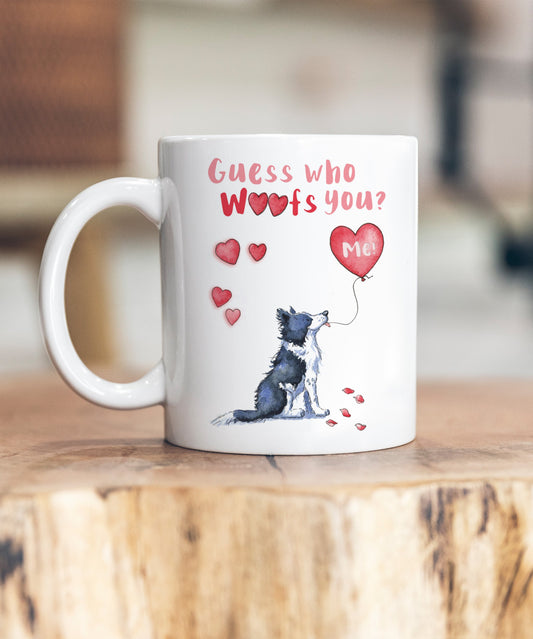 Border Collie Guess Who Woofs You Ceramic Mug