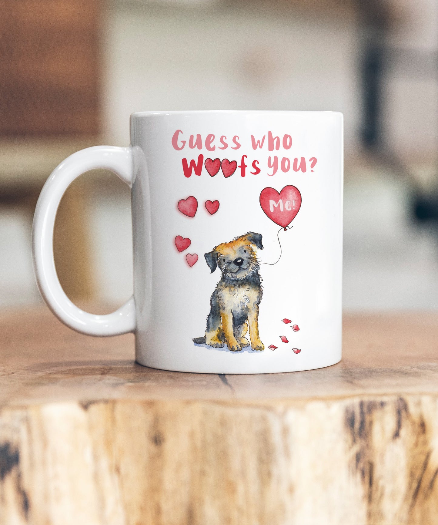Border Terrier Guess Who Woofs You Ceramic Mug