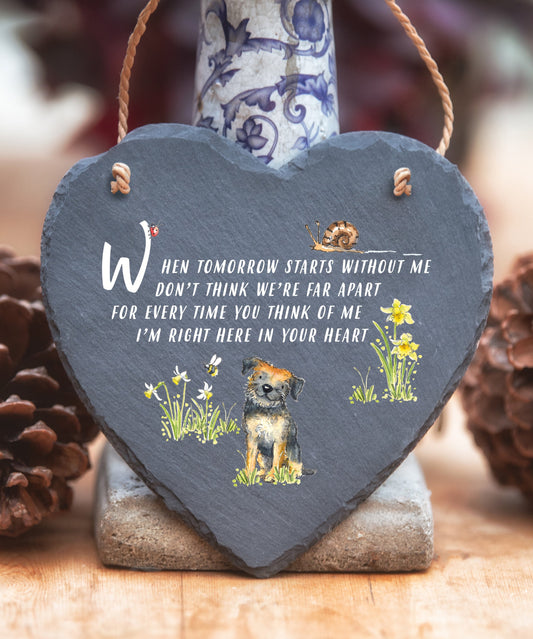 Border Terrier - When Tomorrow Starts - Slate Heart