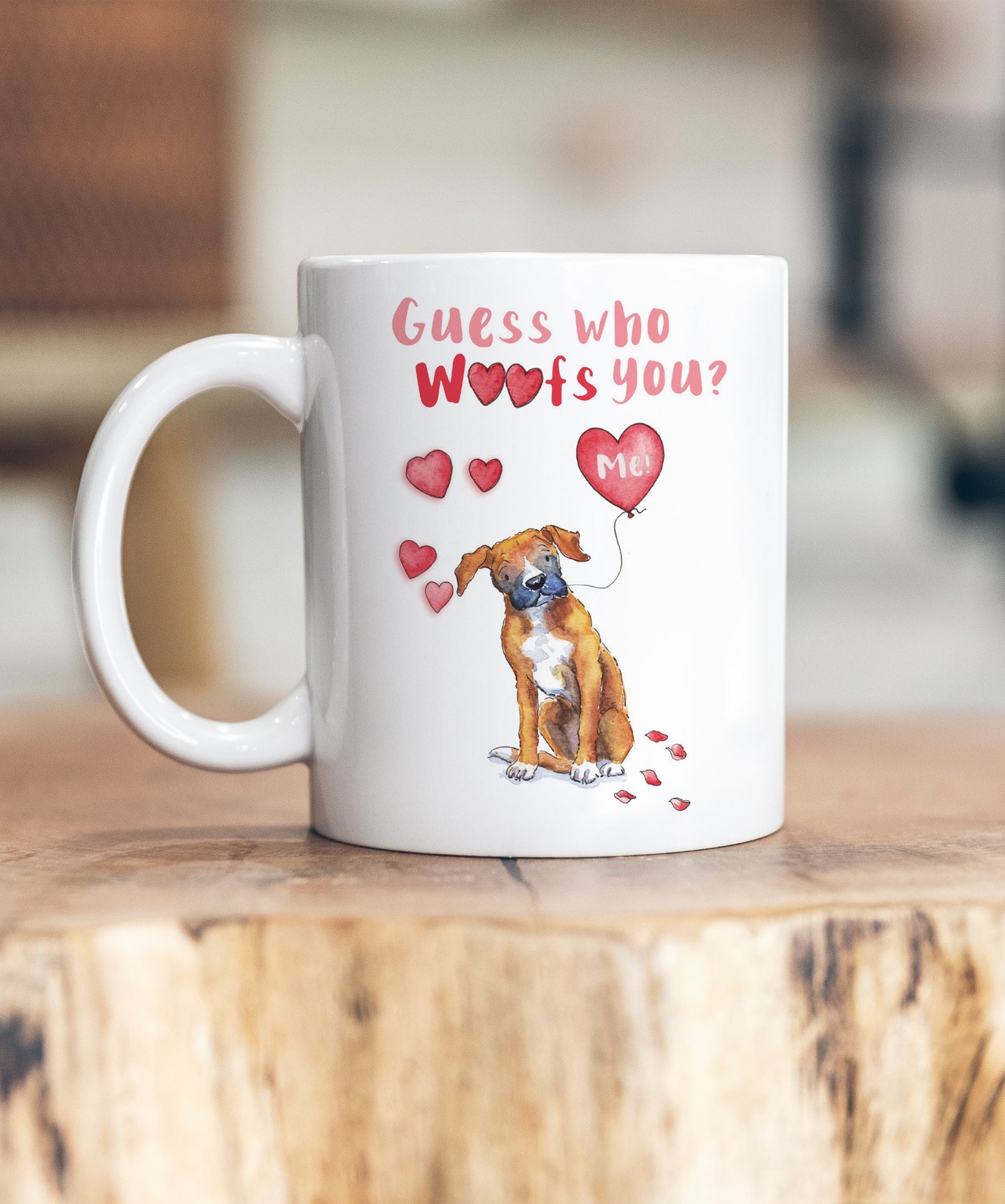 Boxer Guess Who Woofs You Ceramic Mug