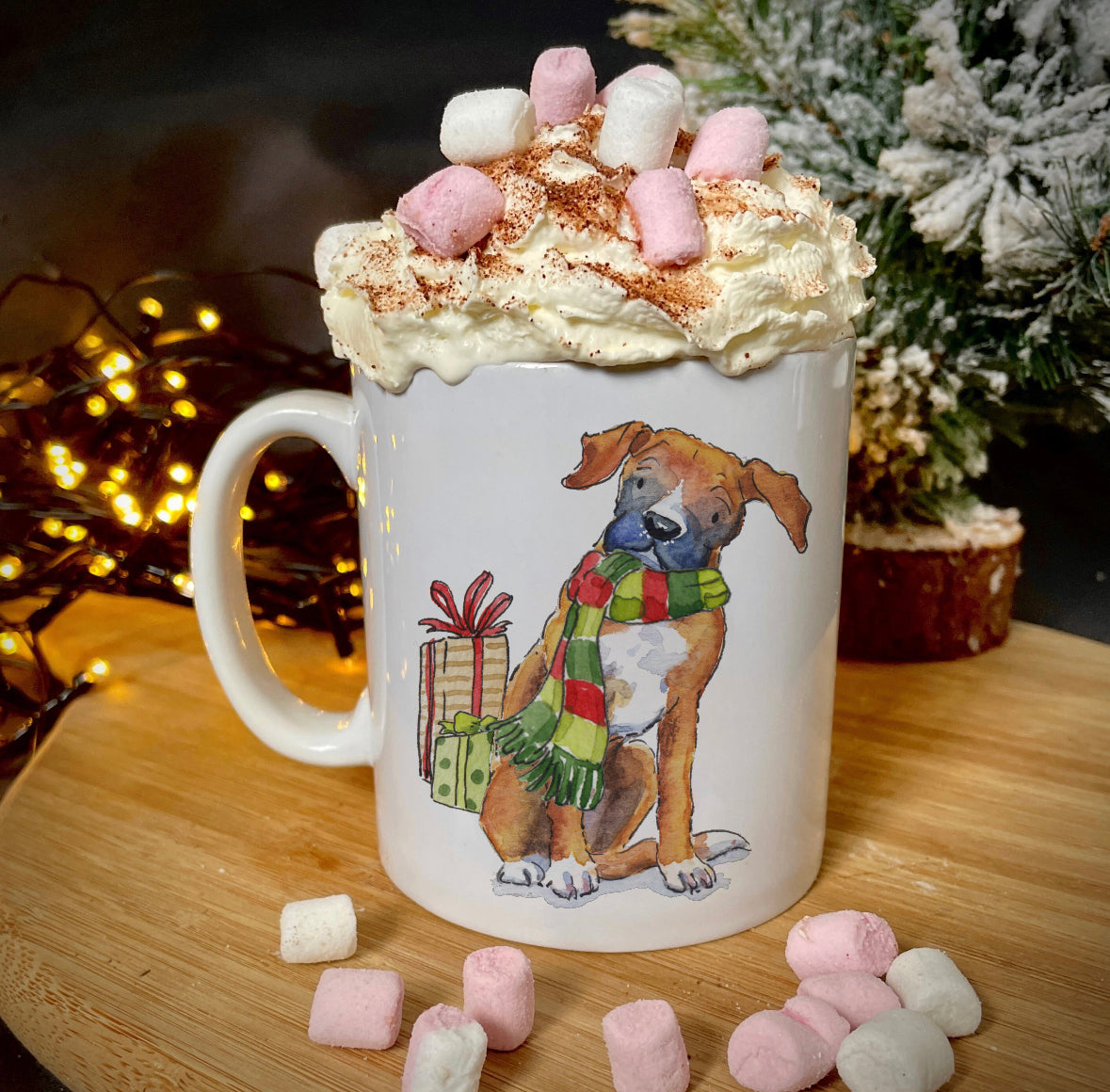 Boxer Christmas Ceramic Mug