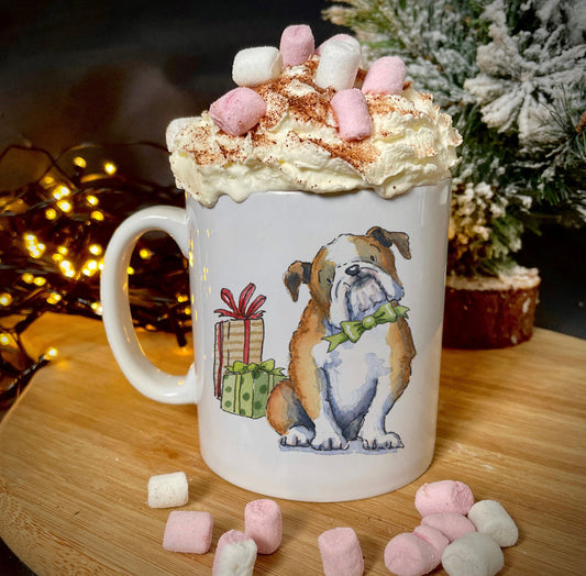 Bulldog Christmas Ceramic Mug