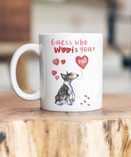 Bull Terrier Guess Who Woofs You Ceramic Mug