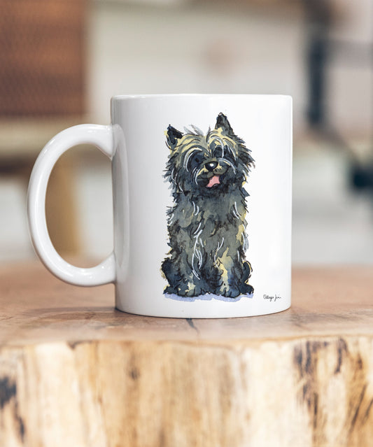 Cairn Terrier Black Ceramic Mug