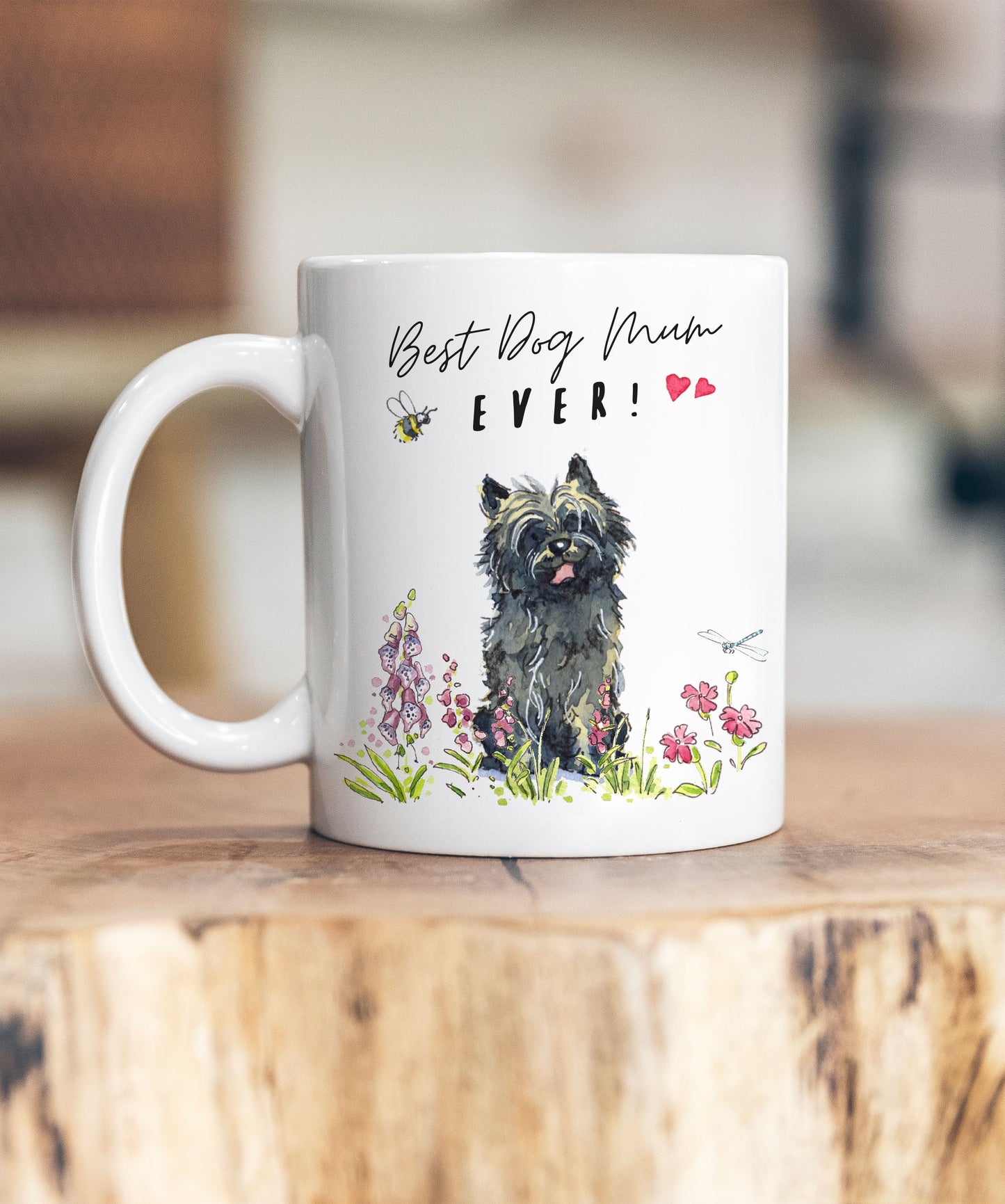 Best Dog Mum Cairn Terrier Black Ceramic Mug