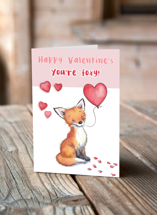 You're Foxy Valentine's Card