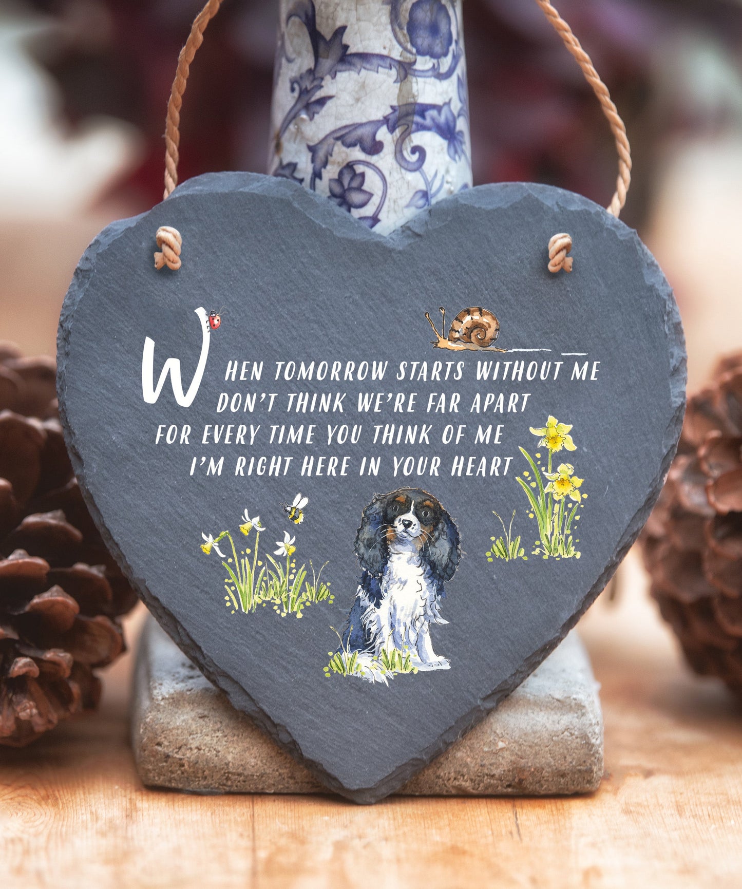 Cavalier King Charles Spaniel - When Tomorrow Starts - Slate Heart