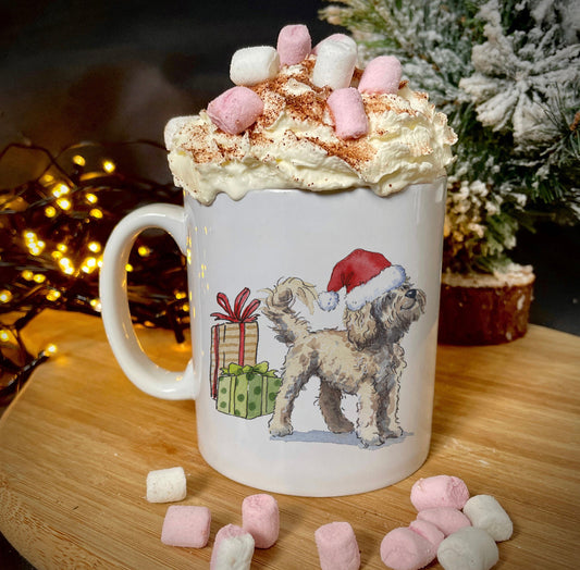 Cavapoo Blonde Christmas Ceramic Mug