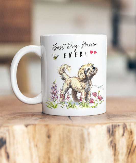 Best Dog Mum Cavapoo Blonde Ceramic Mug