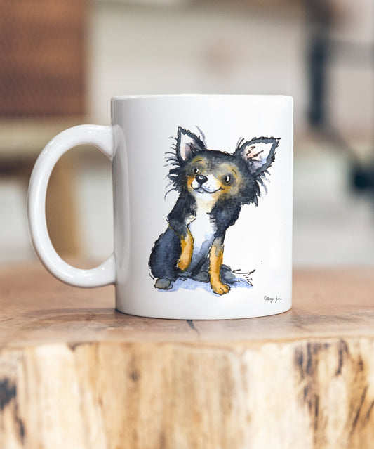 Chihuahua Black Ceramic Mug