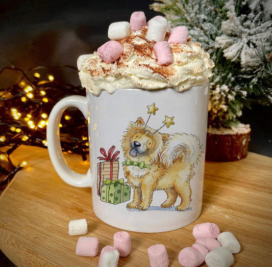 Chow Chow Christmas Ceramic Mug