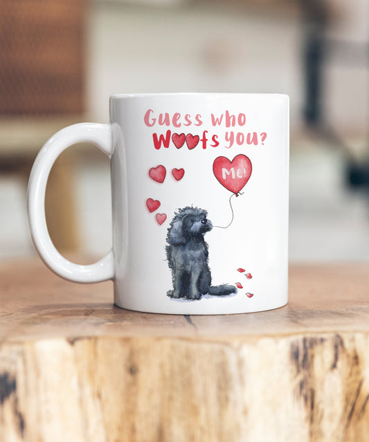 Cockapoo Black Guess Who Woofs You Ceramic Mug