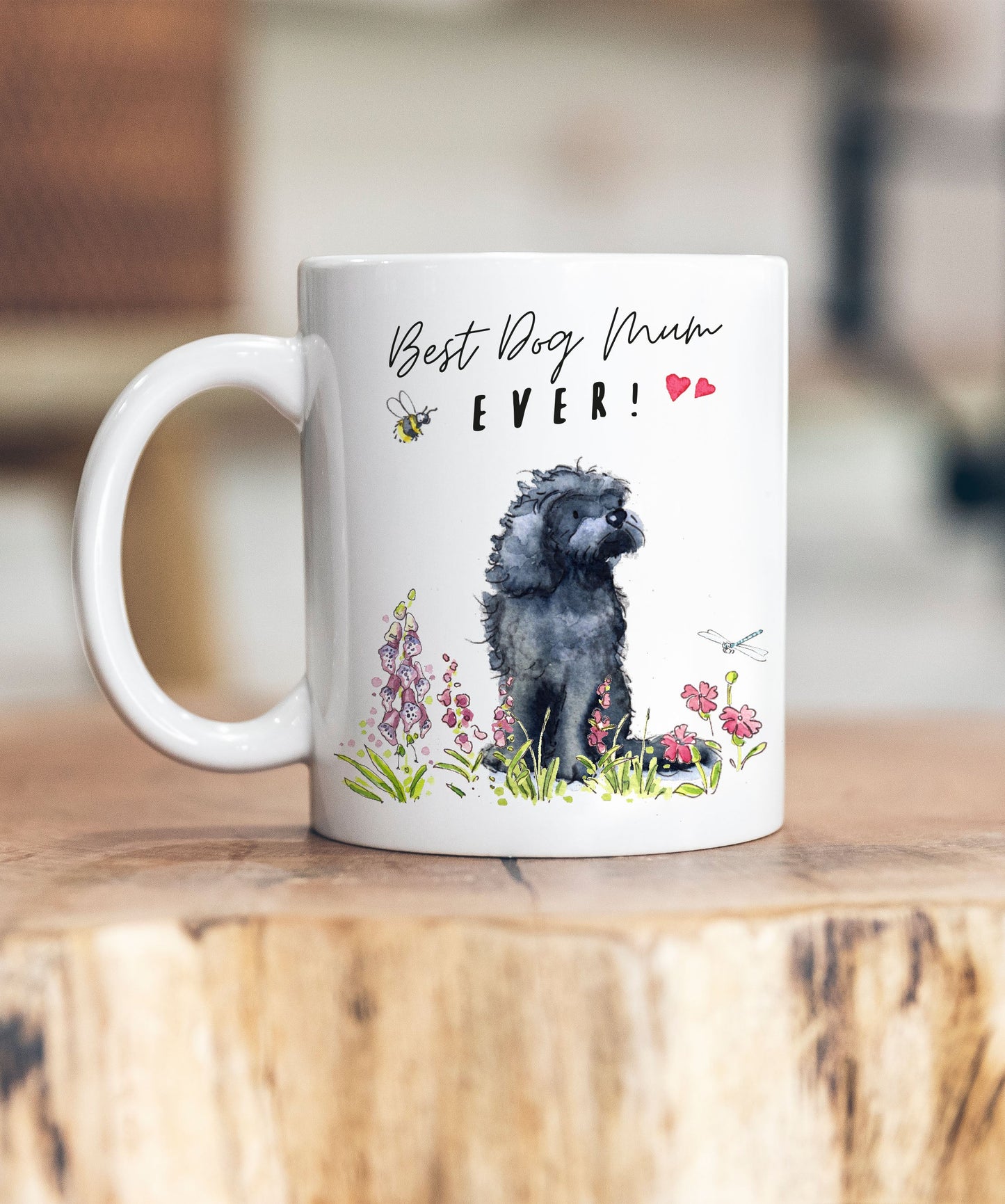 Best Dog Mum Cockapoo Black Ceramic Mug