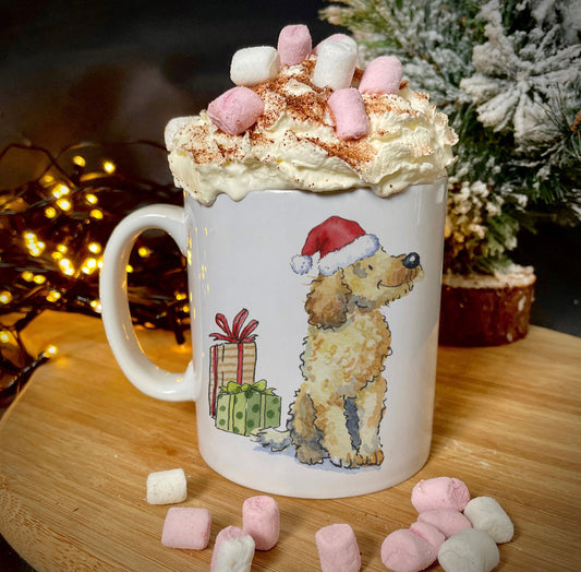 Cockapoo Blonde Christmas Ceramic Mug