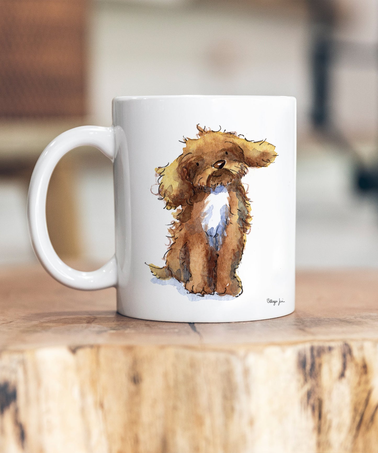 Cockapoo Brown & White Ceramic Mug