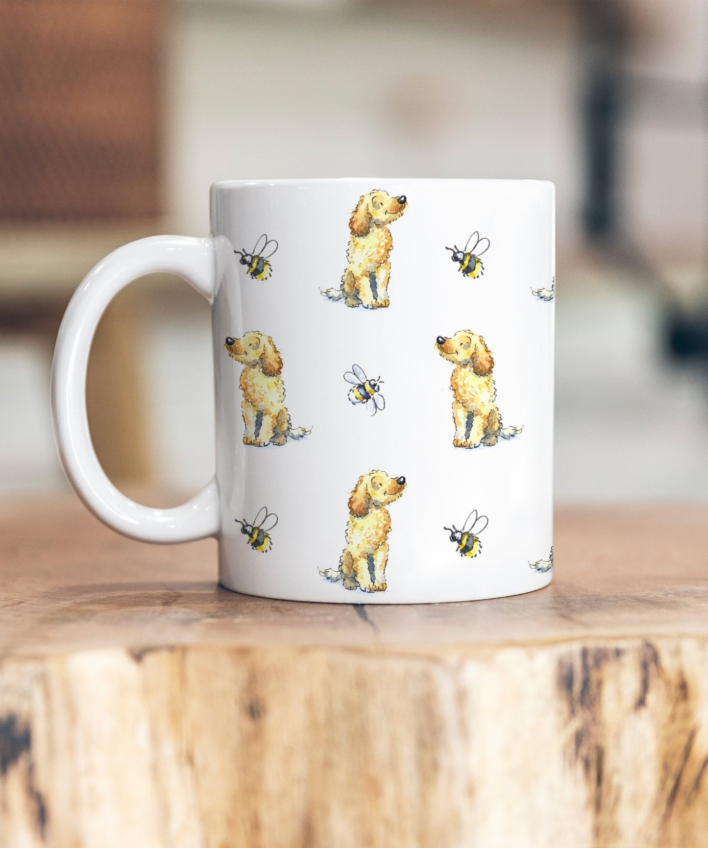 Cockapoo and Bee Ceramic Mug