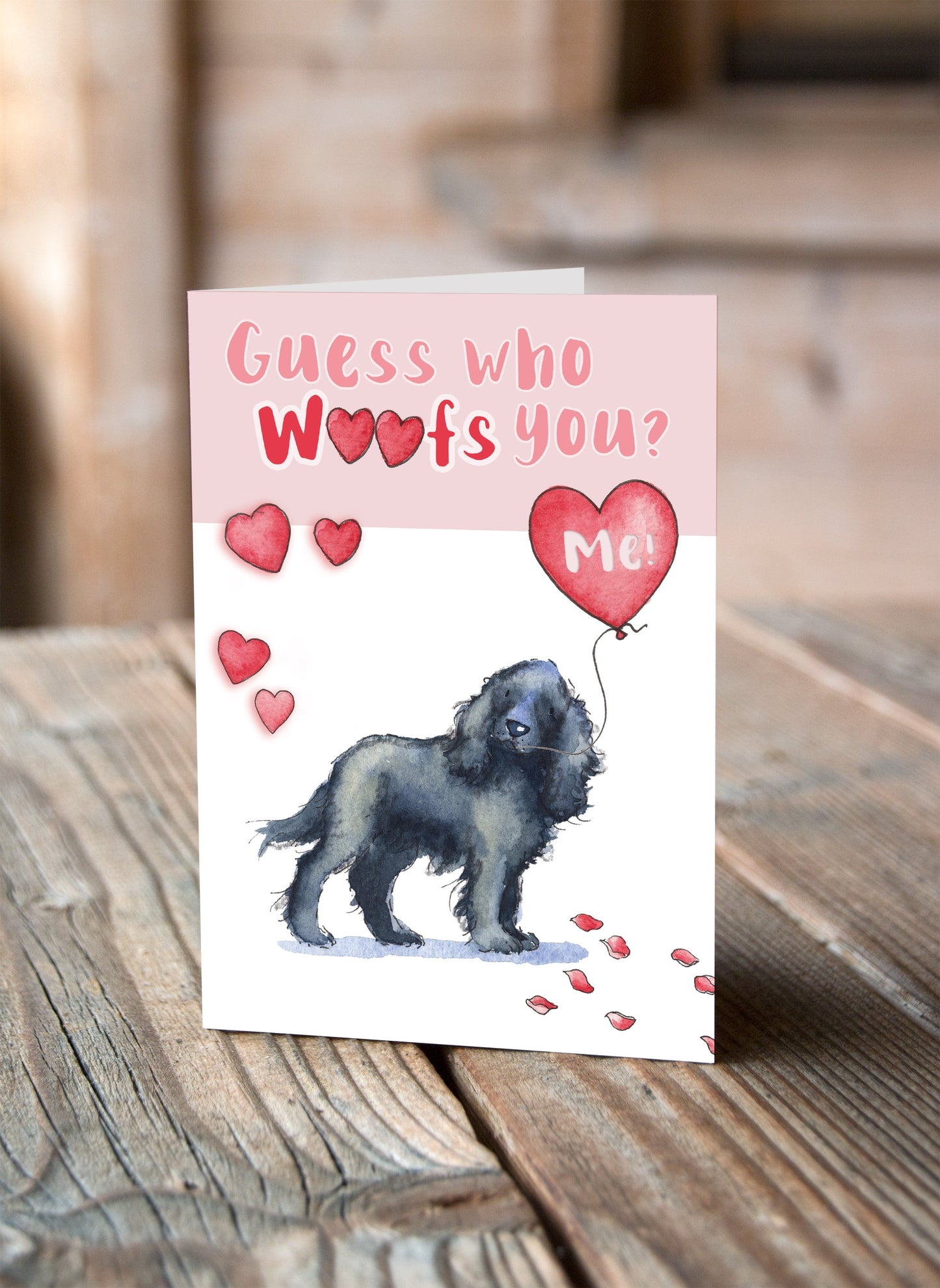 Cocker Black Valentine's Card