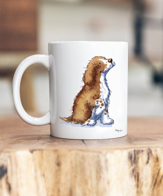 Cocker Liver & White Ceramic Mug