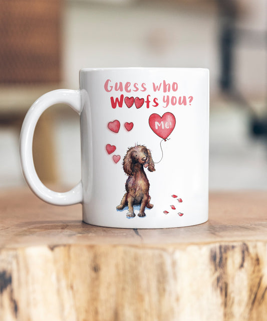 Cocker (Working) Liver Guess Who Woofs You Ceramic Mug