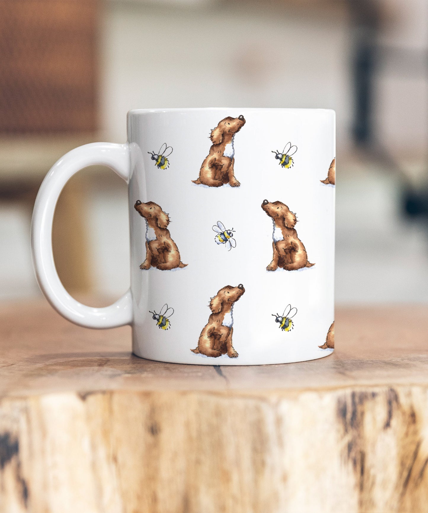 Cocker (Working) and Bee Ceramic Mug