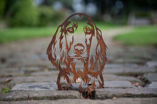 Cocker Spaniel - Rustic Rusted Pet Garden Sculpture - Solid Steel