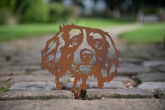 Springer Spaniel - Rustic Rusted Pet Garden Sculpture - Solid Steel