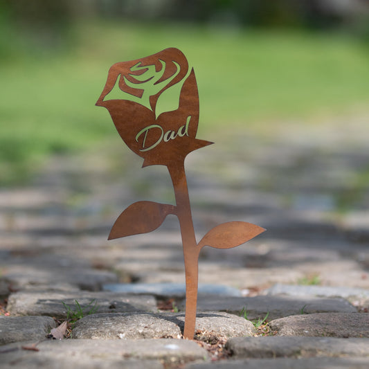Dad Rose - Rustic Garden Sculpture