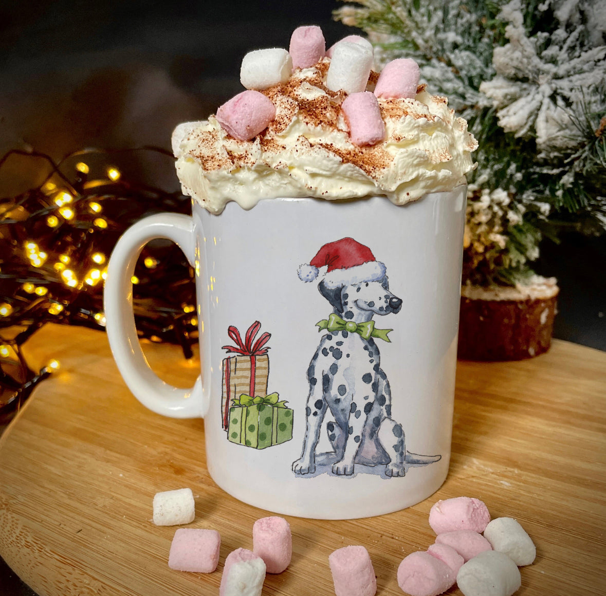 Dalmatian Christmas Ceramic Mug