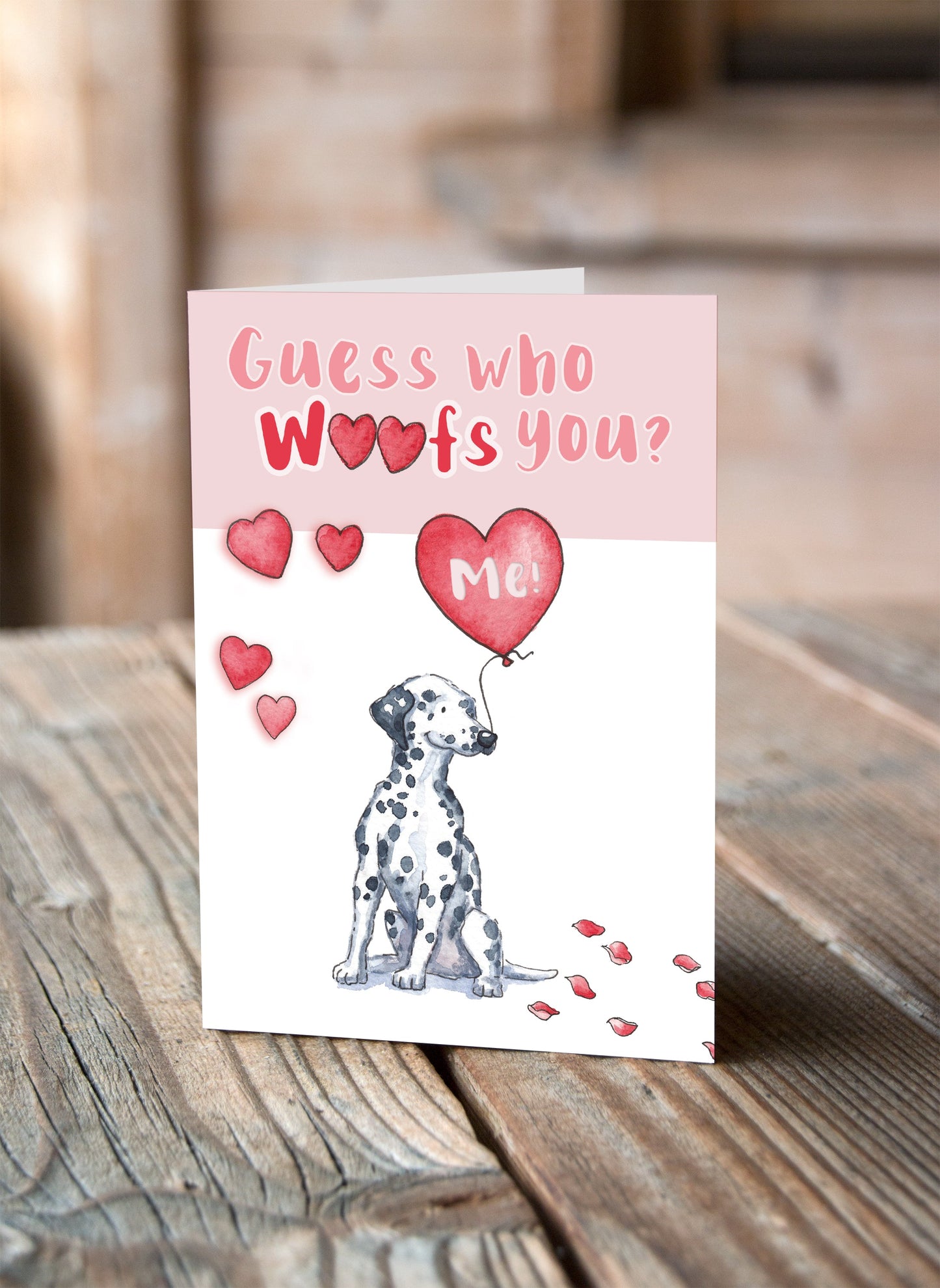 Dalmatian Valentine's Card