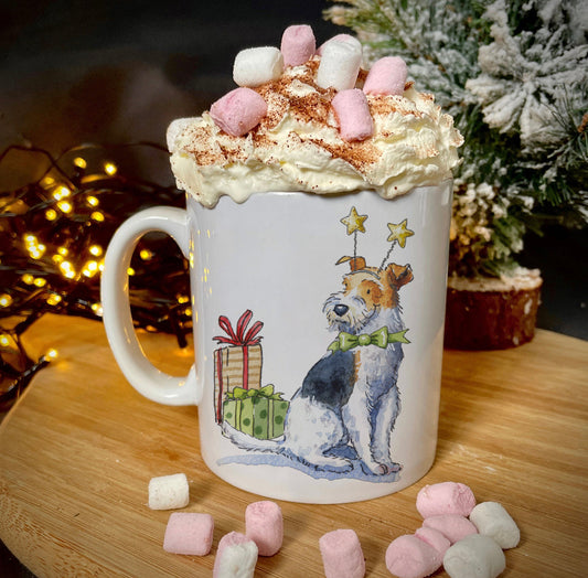 Fox Terrier Christmas Ceramic Mug