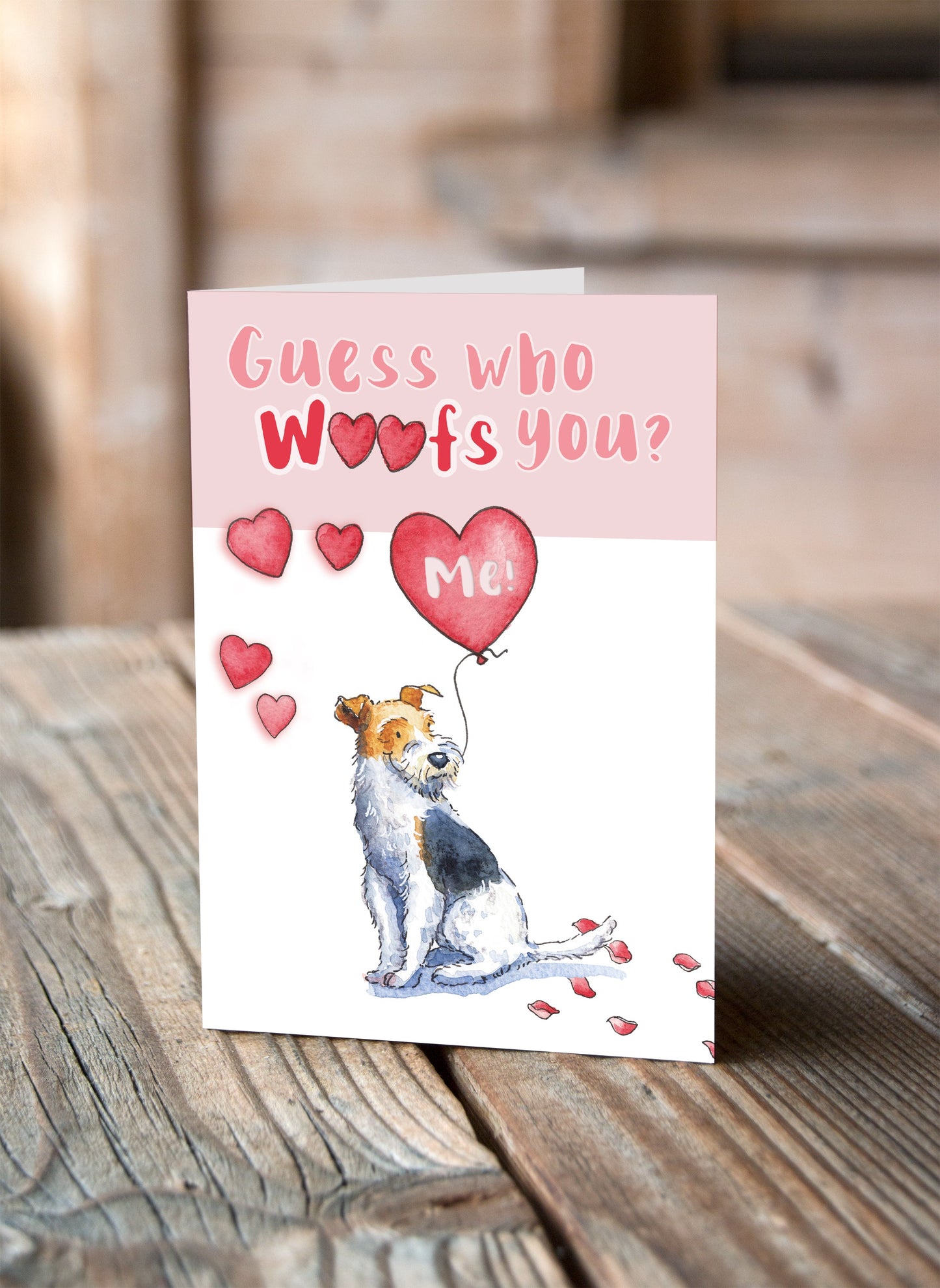 Fox Terrier Valentine's Card