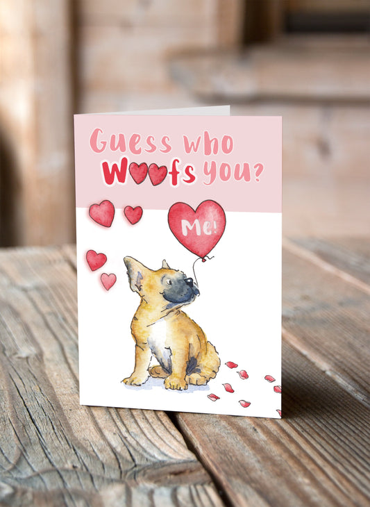 Frenchie Valentine's Card