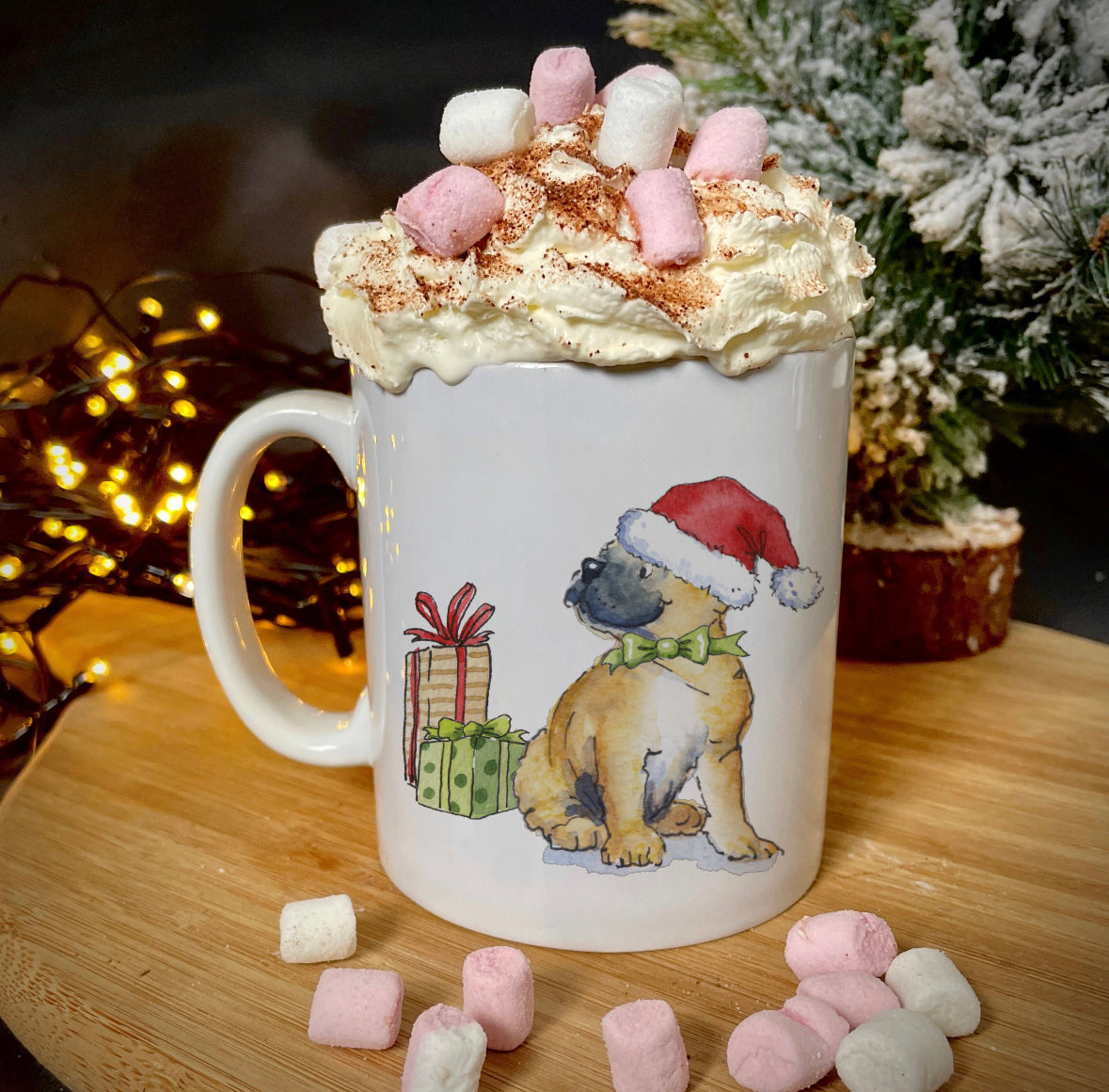 French Bulldog Christmas Ceramic Mug