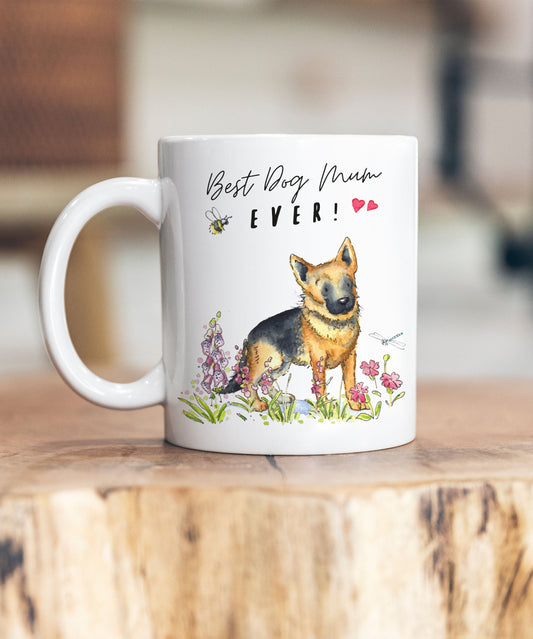 Best Dog Mum German Shepherd Ceramic Mug