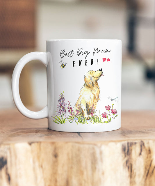 Best Dog Mum Golden Retriever Ceramic Mug