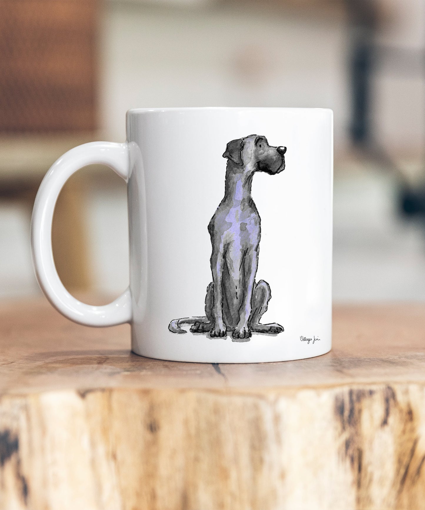 Great Dane Grey Ceramic Mug