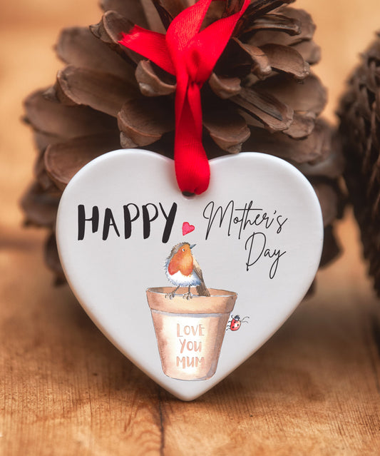Happy Mother's Day Ceramic Heart