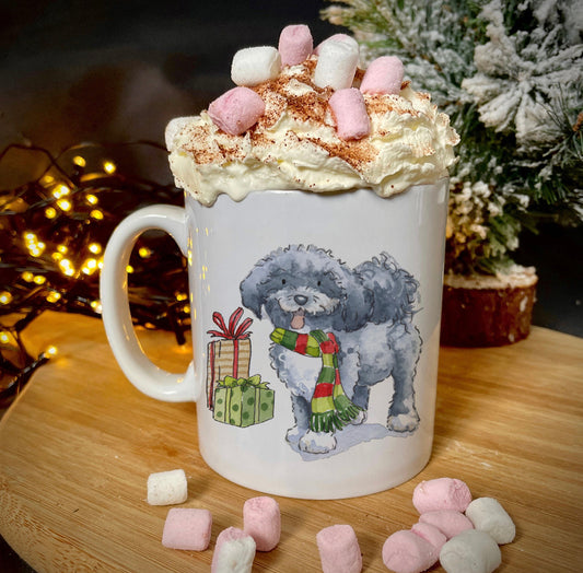 Havanese Fawn Grey Christmas Ceramic Mug