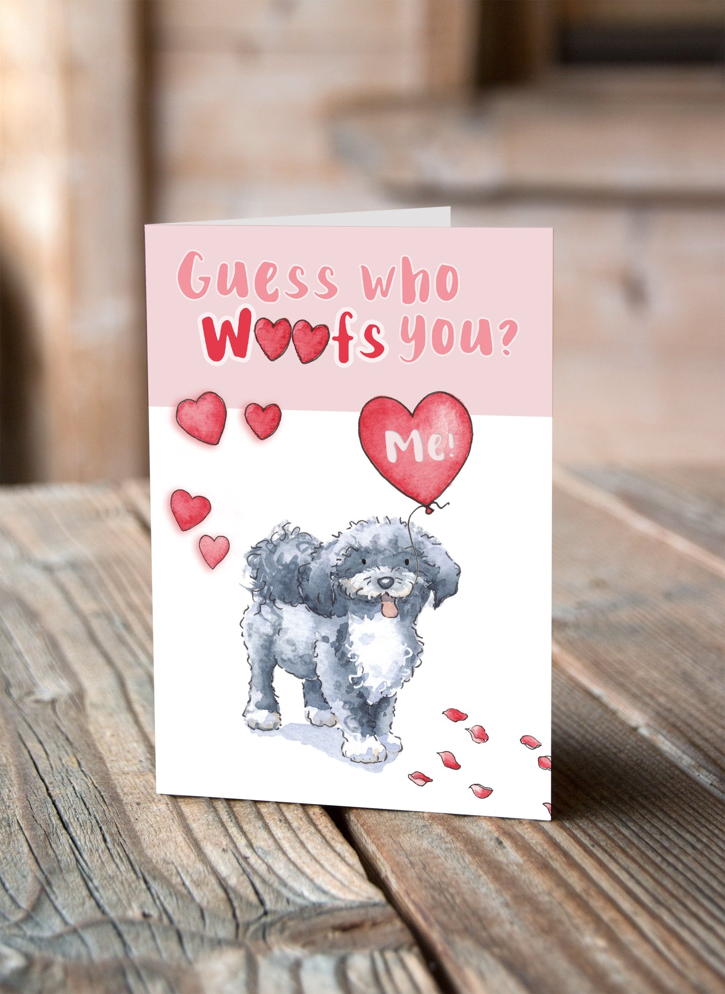 Havanese Grey Valentine's Card