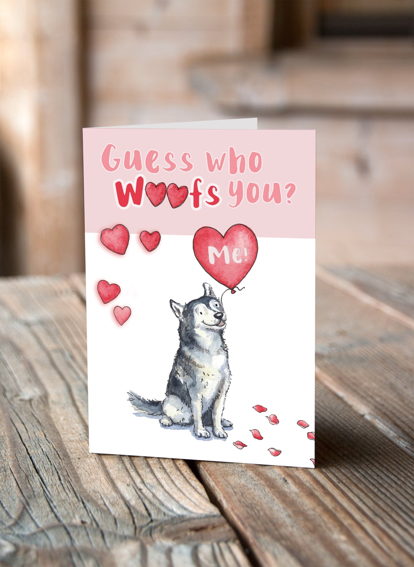 Husky Valentine's Card