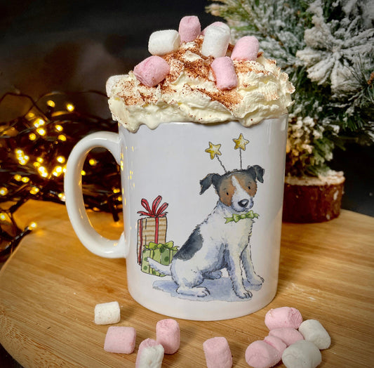 Jack Russell Christmas Ceramic Mug