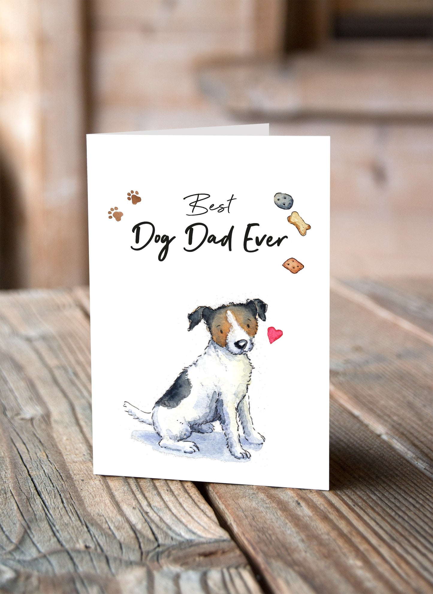 Best Dog Dad Jack Russell Greeting Card