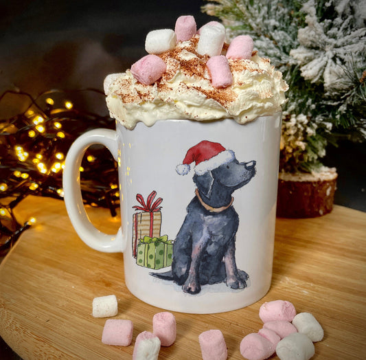 Labrador Black Christmas Ceramic Mug