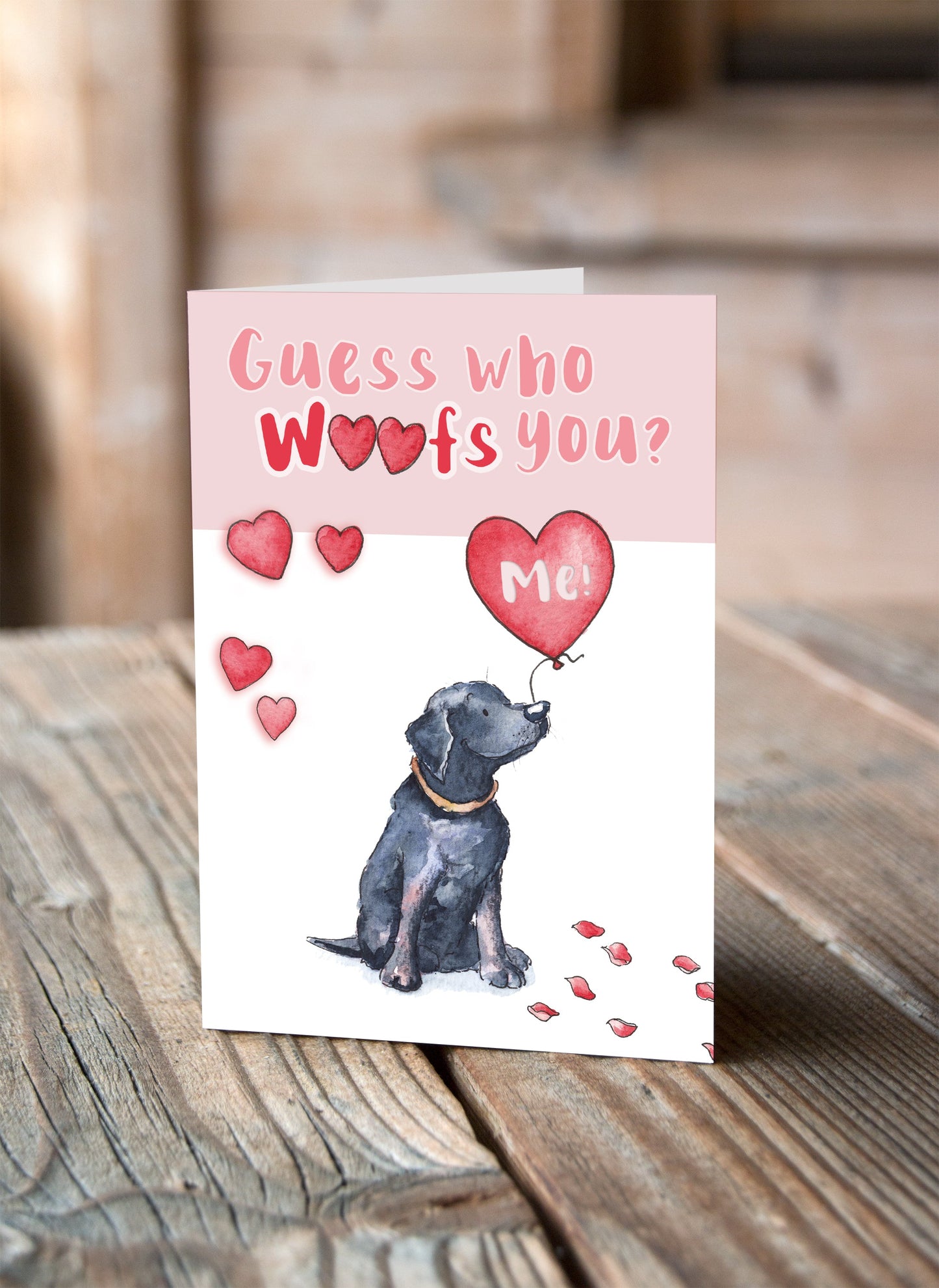 Labrador Black Valentine's Card