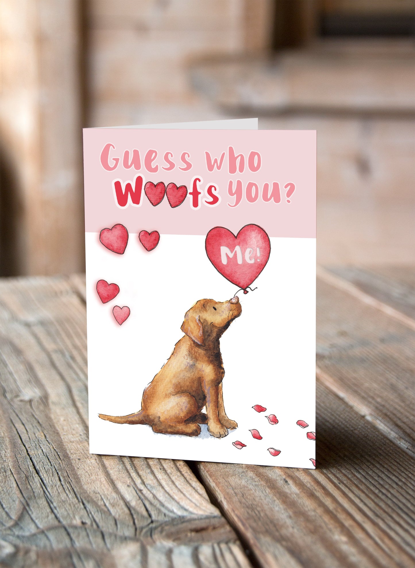 Labrador Chocolate Valentine's Card