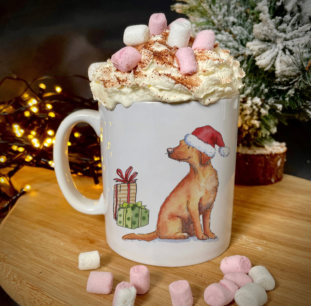 Labrador Fox Red Christmas Ceramic Mug